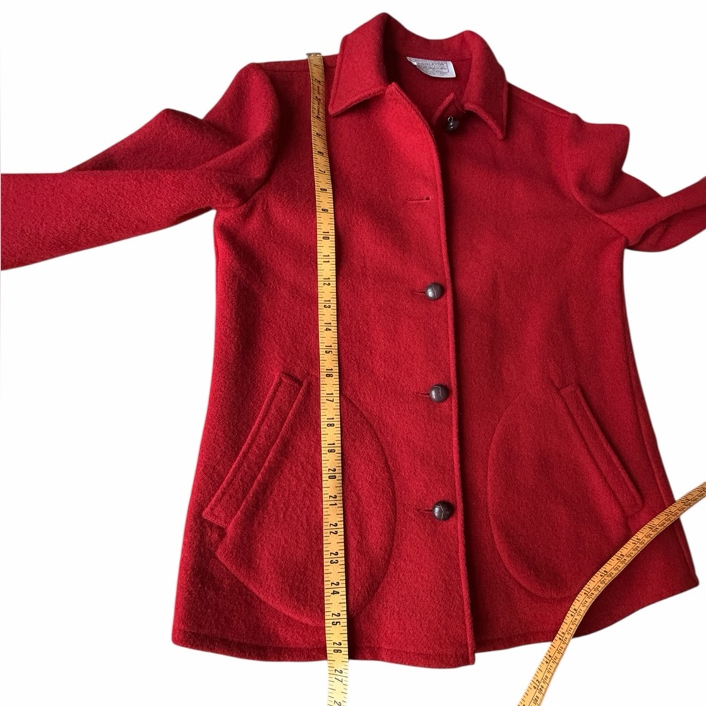 Pendleton Red Wool Shacket Button Front Shirt Jac… - image 4